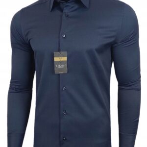 Koszula-meska-Granatowa-dopasowana-Lavier-SLIM-FIT-Bawelna-Rozmiar-XL 1829621a32631f687eff55c078c3bfb740db86d972fbf40aa54bb8c4f4c0b1967282d7442ca4686ba78ca79fd7af3bf69561b0a717abbed870ea623394d2303bd58845a61661df16c3e83d56d466a819